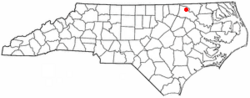Location of South Rosemary, North Carolina