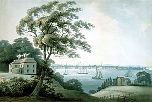 New York seen from Long Island, 1795