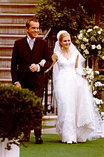Nixon with daughter Tricia marriage 1971