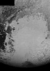 Sputnik Planitia, a large icy plain on Pluto.