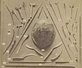 Photo d'une panoplie d'armes malaises de la presqu'île de Malacca, par J. Claine, donateur en 1891