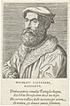 Portret van Niccolo Tartaglia Nicolavs Tartaglia Brixianvs (titel op object) Portretten van beroemde Europese geleerden (serietitel) Virorum doctorum de Disciplinis benemerentium effigies (serietitel), RP-P-1909-4459