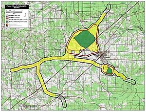 Map of Prairie D'Ane Battlefield core and study areas by the American Battlefield Protection Program