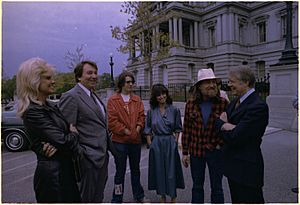 President Jimmy Carter with Willie Nelson and his guests