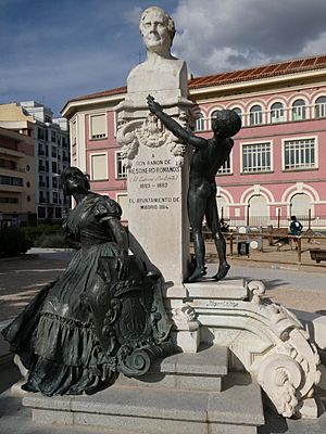 Ramón de Mesonero Romanos statue in Madrid