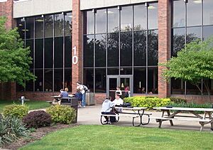 Rear entrance of Scott Community College, Bettendorf, Iowa - 20050509