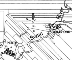 Ribbon grants of the Bayswater area, Swan River Colony
