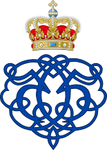 Royal Monogram of King Christian V of Denmark.svg