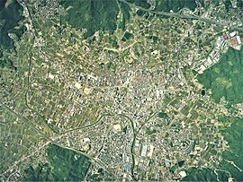 Saijo district Higashihiroshima city Aerial photograph.2005