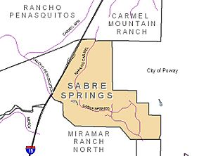 Sabre Springs and neighborhood boundaries