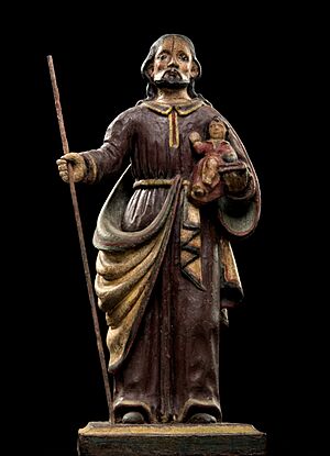 San Jose y el Niño Santo statuette by Tiburcio de la Espada from Puerto Rico
