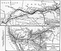 Santa Fe Trail and Railroad map, 1922