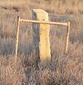 Santa Fe Trail limestone marker ca. half-mile W of KS27 - 4