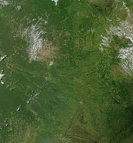 Satellite image of Paraguay in January 2003