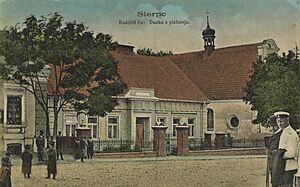 Sierpc - kosciol sw. Ducha z plebanja. 1905-1915 (70931606)