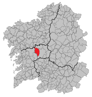 Location of Silleda within Galicia
