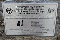 Sri Chinmoy Peace Bridge plaque, Aust - geograph-4234747