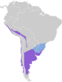 Tachuris rubrigastra map