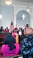Terri Sewell and Benjamin Crump at the anniversary of the 60th Anniversary of the Montgomery Bus Boycott