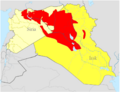 Territorial control of the ISIS ve