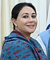The Deputy Chief Minister of Rajasthan, Shrimathi Diya Kumari & her colleague meet VP of India with their head