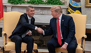 The Prime Minister of the Czech Republic and Mrs. Monika Babišová Visit the White House (47318288391) (cropped)