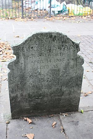 The grave of Joseph Swain, Bunhill Fields, London