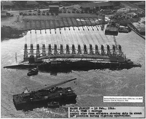 The salvaging of the USS Utah