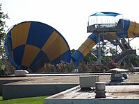 Tornado water slide at Hurricane Harbor in Texas