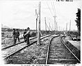 Trackmen at work on the Lachine line