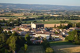 A general view of Villeneuve-la-Comptal