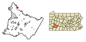 Location of Oklahoma in Westmoreland County, Pennsylvania.