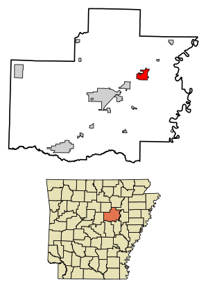 Location of Bald Knob in White County, Arkansas.
