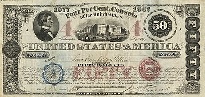 1877 4% $50 United States Consols 