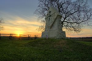 1st Massachusetts Monument at Sunset