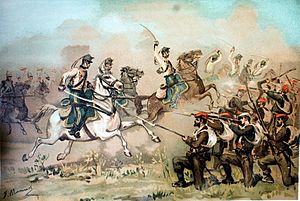 Acción de Piedrabuena - Carga de la caballería del Coronel Melgerizo (Segunda parte de la Guerra Civil. Anales desde 1843 hasta el fallecimiento de don Alfonso XII)