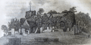 All Saints Chingford early 19th century print