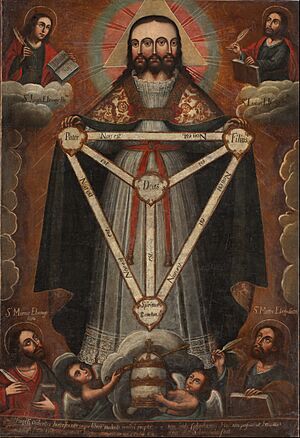Anonymous Cusco School - Trifacial Trinity - Google Art Project