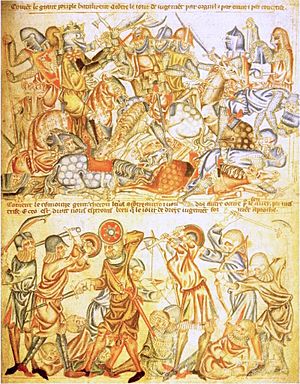 Battle from Holkham Bible