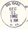 Big Isaac WV postmark