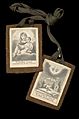 Brown scapular showing the Blessed Virgin of Mount Carmel, E Wellcome L0058985