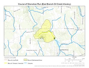 Course of Stranahan Run (East Branch Oil Creek)