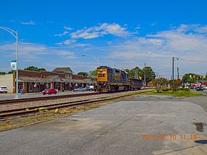 Downtown Stanley, NC looking north west