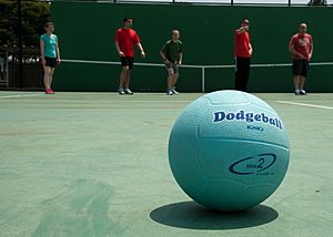 Dodgeball on court