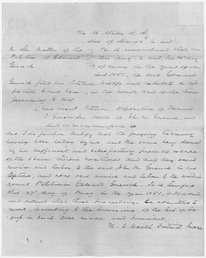 Edward Gorsuch's Original Fugitive Slave Petition and Ownership Documentation, Court Record - NARA - 278827