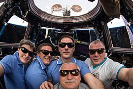 Expedition 51 inflight crew portrait in the Cupola