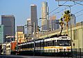 Expo Line and L.A. skyline