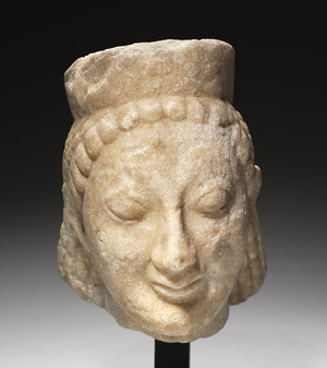 Greece, 6th Century BC - Archaic Head of a Sphinx - 1928.858 - Cleveland Museum of Art