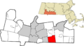Hampden County Massachusetts incorporated and unincorporated areas Hampden highlighted