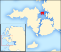 Inishbiggle in inset with Achill - County Mayo